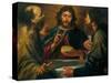 Gioacchino Assereto, The Supper in Emmaus, 17th c. Private collection-Gioacchino Assereto-Stretched Canvas