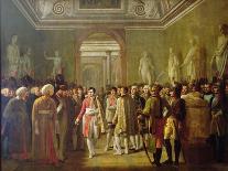 Napoleon Receiving at the Louvre the Deputies of the Army.., 8 December 1804, 1808-Gioacchino Giuseppe Serangeli-Framed Giclee Print