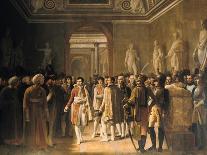 Napoleon Receiving at the Louvre the Deputies of the Army.., 8 December 1804, 1808-Gioacchino Giuseppe Serangeli-Framed Stretched Canvas