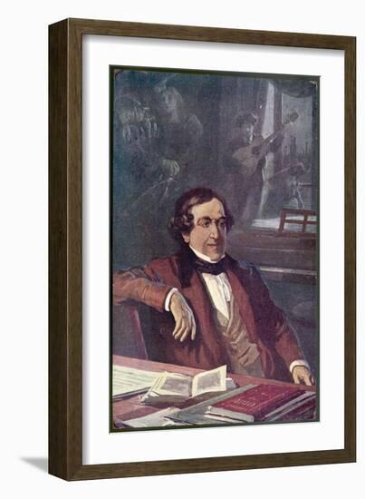 Gioacchino Rossini Composing His Opera "Il Barbieri Di Seviglia" First Performed-L. Balestrieri-Framed Art Print