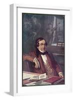 Gioacchino Rossini Composing His Opera "Il Barbieri Di Seviglia" First Performed-L. Balestrieri-Framed Art Print