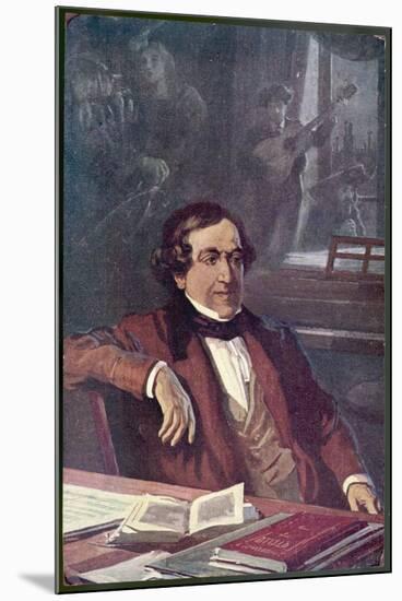 Gioacchino Rossini Composing His Opera "Il Barbieri Di Seviglia" First Performed-L. Balestrieri-Mounted Premium Giclee Print