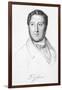 Gioacchino Rossini Italian Composer-H. Bruyeres-Framed Art Print