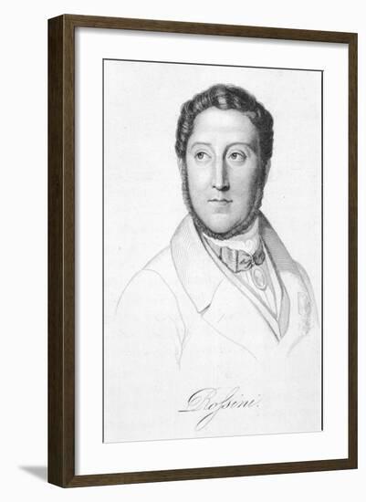 Gioacchino Rossini Italian Composer-H. Bruyeres-Framed Art Print