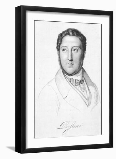 Gioacchino Rossini Italian Composer-H. Bruyeres-Framed Art Print