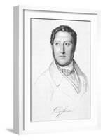 Gioacchino Rossini Italian Composer-H. Bruyeres-Framed Art Print