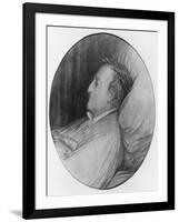 Gioacchino Rossini on His Deathbed, 1868 (Charcoal and Gouache Highlights on Paper)-Gustave Doré-Framed Giclee Print