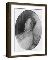 Gioacchino Rossini on His Deathbed, 1868 (Charcoal and Gouache Highlights on Paper)-Gustave Doré-Framed Giclee Print