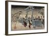 Gion Shrine in Snow, C. 1834-Utagawa Hiroshige-Framed Giclee Print