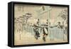 Gion Shrine in Snow, C. 1834-Utagawa Hiroshige-Framed Stretched Canvas