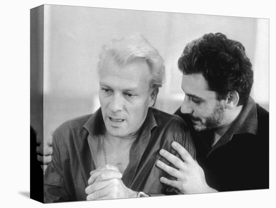 Giorgio Albertazzi and Gian Maria Volonté Rehearsing Transposition of 'The Idiot' of Dostoyevsky-null-Stretched Canvas