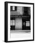 Giorgio Gaber at the Entrance of the Eating House Trattoria Del Risveglio-null-Framed Photographic Print