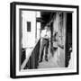 Giorgio Gaber Wiping His Hands-null-Framed Photographic Print