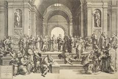 St, Paul Preaching at Athens (The School of Athens), 1550-Giorgio Ghisi-Giclee Print