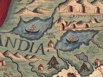 Greece, Rhodes, Nautical Atlas, Detail: City of Rhodes, 1537-Giorgio Sideri-Framed Stretched Canvas