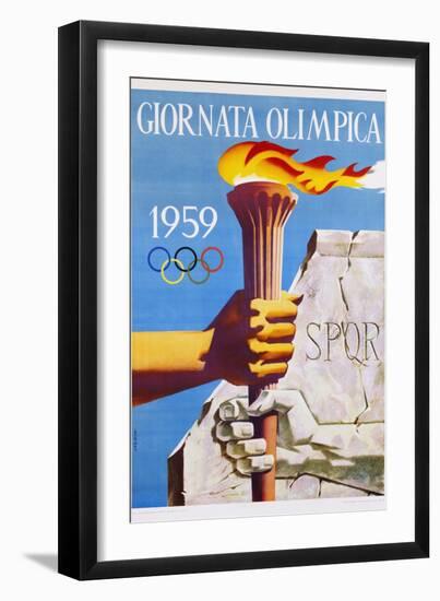 Giornata Olimpica 1959 Poster-Nino Gregori-Framed Premium Giclee Print