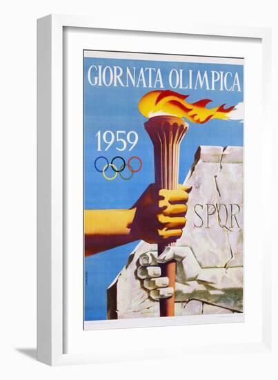 Giornata Olimpica 1959 Poster-Nino Gregori-Framed Giclee Print