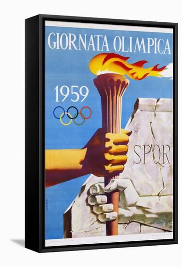 Giornata Olimpica 1959 Poster-Nino Gregori-Framed Stretched Canvas