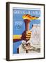 Giornata Olimpica 1959 Poster-Nino Gregori-Framed Giclee Print