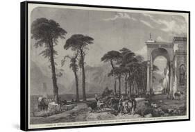 Giorno Di Mercato, Luino, Lago Maggiore-William Harding Collingwood-Smith-Framed Stretched Canvas