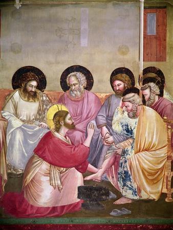 Christ Washing the Disciples' Feet, Detail of Christ and Six Disciples, C.1303-05