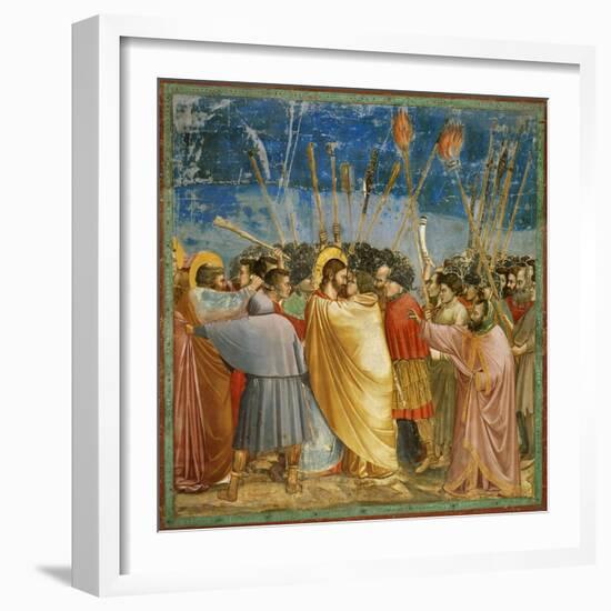 Giotto / Kiss of Judas, 1303-1305, Fresco-Giotto-Framed Giclee Print