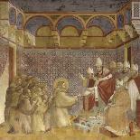 Saint Francis and Friars Receiving Franciscan Rule from Pope-Giotto-Art Print