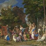 The Feast of the Gods, 1514- 29-Giov. /Titian Bellini-Framed Stretched Canvas
