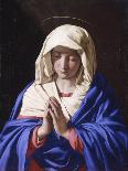 Virgin Praying with Eyes Lowered-Giovan Battista Salvi-Framed Stretched Canvas