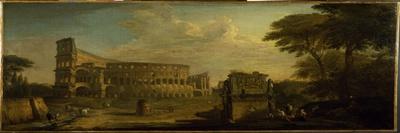 A View of the Arches of Constantine and of Titus, Rome-Giovani Paolo Panini-Framed Stretched Canvas