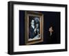 Giovanna Bertazzoni Poses for Photographers in Front of 1903 Pablo Picasso's "The Absinthe Drinker"-null-Framed Photographic Print