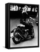 Giovanna Rides a High-powered Motorbike-null-Framed Stretched Canvas