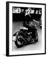 Giovanna Rides a High-powered Motorbike-null-Framed Photographic Print