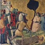 St Columba Being Saved by Bear, Detail from Three Stories of Saint Columba, 14th Century-Giovanni Baronzio-Framed Giclee Print