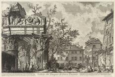 Veduta with the Temple of Jupiter Tonans, C. 1755-Giovanni Battist Piranesi-Giclee Print