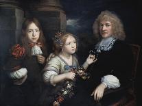 A Family Group, the Flower Garland May be by Jean Baptiste Monnoyer (1636-1699)-Giovanni Battista Benvenuti-Giclee Print