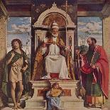 Saint Peter enthroned with Saints, John the Baptist and Saint Paul', c1516-Giovanni Battista Cima da Conegliano-Framed Stretched Canvas