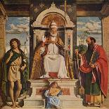 Saint Peter enthroned with Saints, John the Baptist and Saint Paul', c1516-Giovanni Battista Cima da Conegliano-Framed Giclee Print