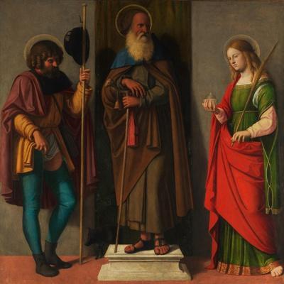 Three Saints: Roch, Anthony Abbot, and Lucy, c.1513