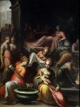 The Nativity of John the Baptist, 16th Century-Giovanni Battista Naldini-Laminated Giclee Print