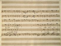 Handwritten Sheet Music of Stabat Mater, 1735-Giovanni Battista Pergolesi-Stretched Canvas