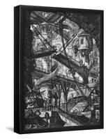 Giovanni Battista Piranesi (Dungeon with wooden galleries) Art Poster Print-null-Framed Poster