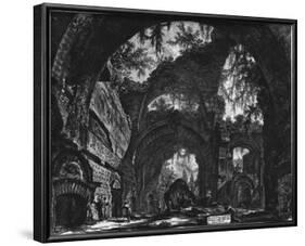 Giovanni Battista Piranesi (Ruins of a sculpture hall in the Hadrian's Villa) Art Poster Print-null-Framed Poster