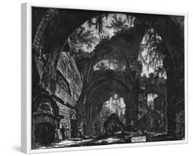 Giovanni Battista Piranesi (Ruins of a sculpture hall in the Hadrian's Villa) Art Poster Print-null-Framed Poster