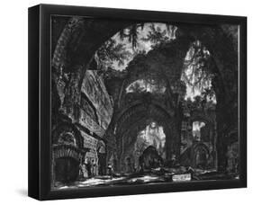 Giovanni Battista Piranesi (Ruins of a sculpture hall in the Hadrian's Villa) Art Poster Print-null-Framed Poster