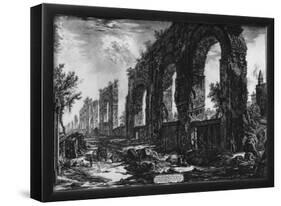 Giovanni Battista Piranesi (Ruins of the aqueduct of Nero) Art Poster Print-null-Framed Poster