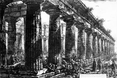 The Temple of Neptune at Paestum, Etched by Francesco Piranesi, 1778