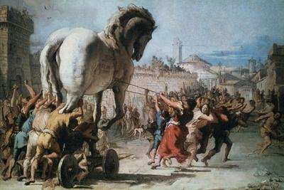 The Procession of the Trojan Horse into Troy, C1760