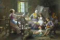 The Spinning Wheel-Giovanni Battista Torriglia-Framed Giclee Print