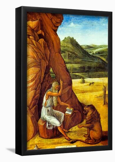 Giovanni Bellini Jerome in the Desert Art Print Poster-null-Framed Poster